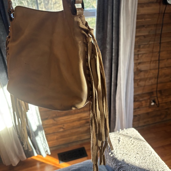 Kooba Real Leather Crossbody Purse, Western Leather Tassels - Picture 5 of 9